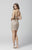 Primavera Couture - 3321 Beaded Two Piece Halter V-neck Sheath Dress In Pink