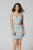 Primavera Couture - 3321 Beaded Two Piece Halter V-neck Sheath Dress In Blue