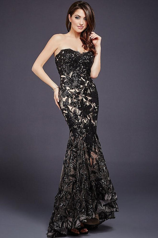 33228 Lace Sweetheart Trumpet Dress