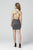 Primavera Couture - 3322 Short Leaf-Motif Beaded Dress In Gray