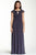 Decode 1.8 - 182648 Beaded Ruched Twisted Chiffon Dress in Gray