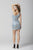 Primavera Couture - 3324 Embellished Cut-Out Side Sheath Dress In Blue