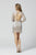 Primavera Couture - 3325 Bejeweled Long Sleeve Sheath Dress In Pink and Silver