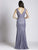 Lara Dresses - 33279 Scalloped V-Neck Lace Gown in Purple