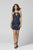 Primavera Couture - 3329 Bedazzled Halter Neck Sheath Dress In Blue