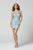 Primavera Couture - 3333 Lace-Up Strappy Back Beaded Cocktail Dress In Blue