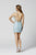 Primavera Couture - 3333 Lace-Up Strappy Back Beaded Cocktail Dress In Blue
