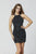 Primavera Couture - 3334 Embellished Halter Neck Sheath Dress In Black