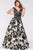 33351 Embroidered V-neck Ballgown