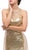 Sequined Illusion Halter Evening Dress With Sheer Overlay