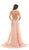 Eureka Fashion - Sequined Illusion Halter Evening Dress With Sheer Overlay