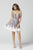 Primavera Couture - 3338 Sequined Scoop Neck A-line Dress In White and Multi-Color