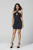 Primavera Couture - 3339 Beaded Cross Halter Sheath Dress In Blue