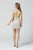 Primavera Couture - 3339 Beaded Cross Halter Sheath Dress In Neutral