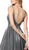 Nox Anabel - S264 Sleeveless Deep V-neck Ballgown In Gray