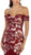 May Queen - MQ1494 Embellished Off-Shoulder Mesh Mermaid Dress In Red