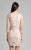 Lara Dresses - 33031 Lattice Embellished Bateau Neck Short Dress In Neutral
