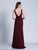 Dave & Johnny - 3348 Sleek Bateau Sheath Dress in Red
