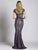 Lara Dresses - 33491 Cap Sleeve Sweetheart Lace Gown In Purple