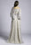 Lara Dresses - 33492 Cape Sleeves Jeweled Applique A-Line Gown In Silver