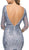 Cinderella Divine - 6481 Beaded Lace Plunging V Neck Dress In Blue