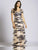 Lara Dresses - 33523 Embellished V-neck A-line Dress In Nude and Navy