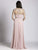 Lara Dresses - 33529 Embellished Illusion Jewel A-line Dress In Blush