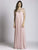 Lara Dresses - 33529 Embellished Illusion Jewel A-line Dress In Blush