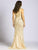 Lara Dresses - 33534 Embellished Illusion Halter Sheath Dress In Champagne