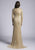 Lara Dresses - 33539 Bedazzled Illusion Jewel Sheath Dress In Neutral