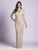 Lara Dresses - 33549 Sleeveless Beaded Sheath Gown In Neutral