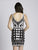 Lara Dresses - 33560 Bejeweled V-Neck Cocktail Dress In Black and White