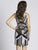 Lara Dresses - 33579 Sleeveless Sequined Fitted Short Dress In Black and Multi-Color