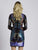 Lara Dresses - 33583 Long Sleeve Multicolored Cocktail Dress In Black and Multi-Color