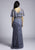 Lara Dresses - 33591 Embellished Bell Sleeve Sheath Dress In Blue