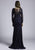 Lara Dresses - 33593 Beaded Lace Illusion Bateau Sheath Dress In Blue