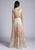 Lara Dresses - 33594 Embellished Square Neck A-line Dress In Orange