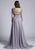 Lara Dresses - 33595 Beaded Lace Illusion Bateau A-line Dress In Gray