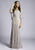Lara Dresses - 33597 Beaded Lace V-neck Sheath Dress In Gray