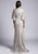 Lara Dresses - 33597 Beaded Lace V-neck Sheath Dress In Gray