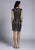 Lara Dresses - 33607 Multi-Colored Beaded V-neck Sheath Dress In Black and Multi-Color