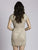 Lara Dresses - 33608 Glittering Cap Sleeve Short Dress In Neutral