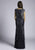 Lara Dresses - 33609 Embellished Bateau Neck Sheath Dress In Blue