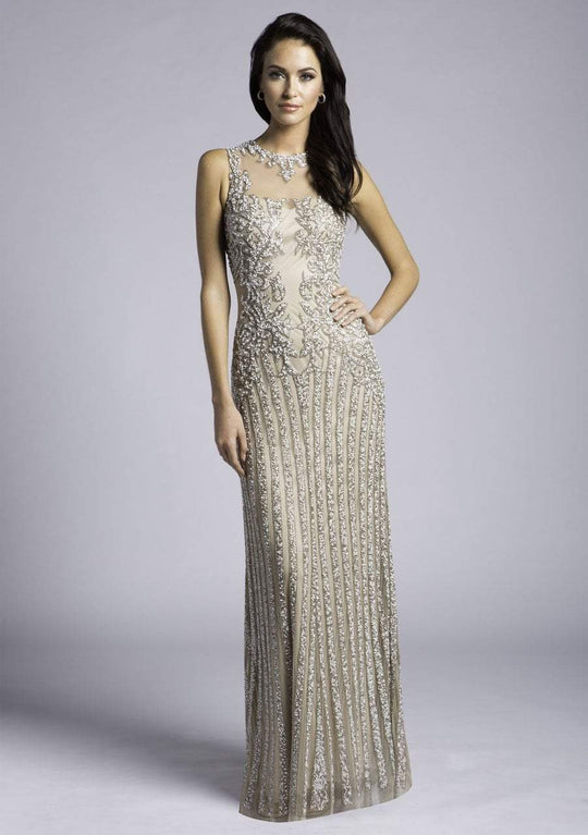 33616 Sleeveless Full Length Embellished Gown