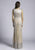 Lara Dresses - 33622 Scoop Neck Embellished Sheath Gown In Silver and Neutral