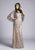 Lara Dresses - 33623 Caped Flutter Sleeves Illusion Lace Gown In Pink