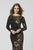 Primavera Couture - 3371 Bedazzled Long Sleeve Trumpet Gown In Black and Multi-Color