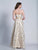 Dave & Johnny - 3372 Gilded Modified Straight A-line Dress in Neutral