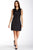Ivy & Blu by Maggy Boutique - S3268M Split Neck Quilted Black Dress in Black
