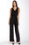 Muse - M2751M Cowl Neck Jersey Jumpsuit in Black